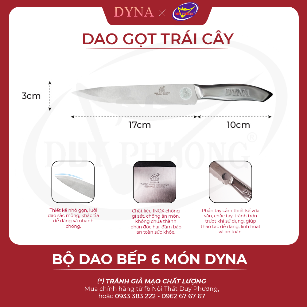 Dao gọt dài 27cm