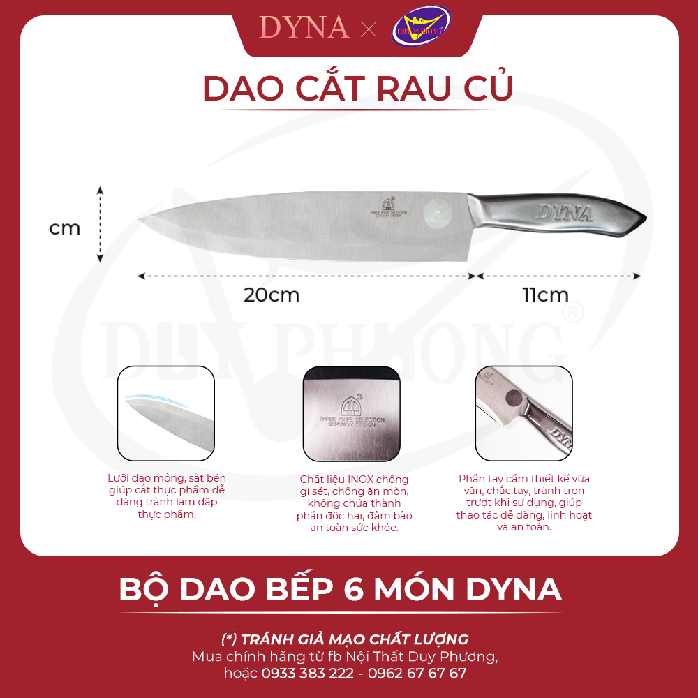 Dao thái rau củ 31cm