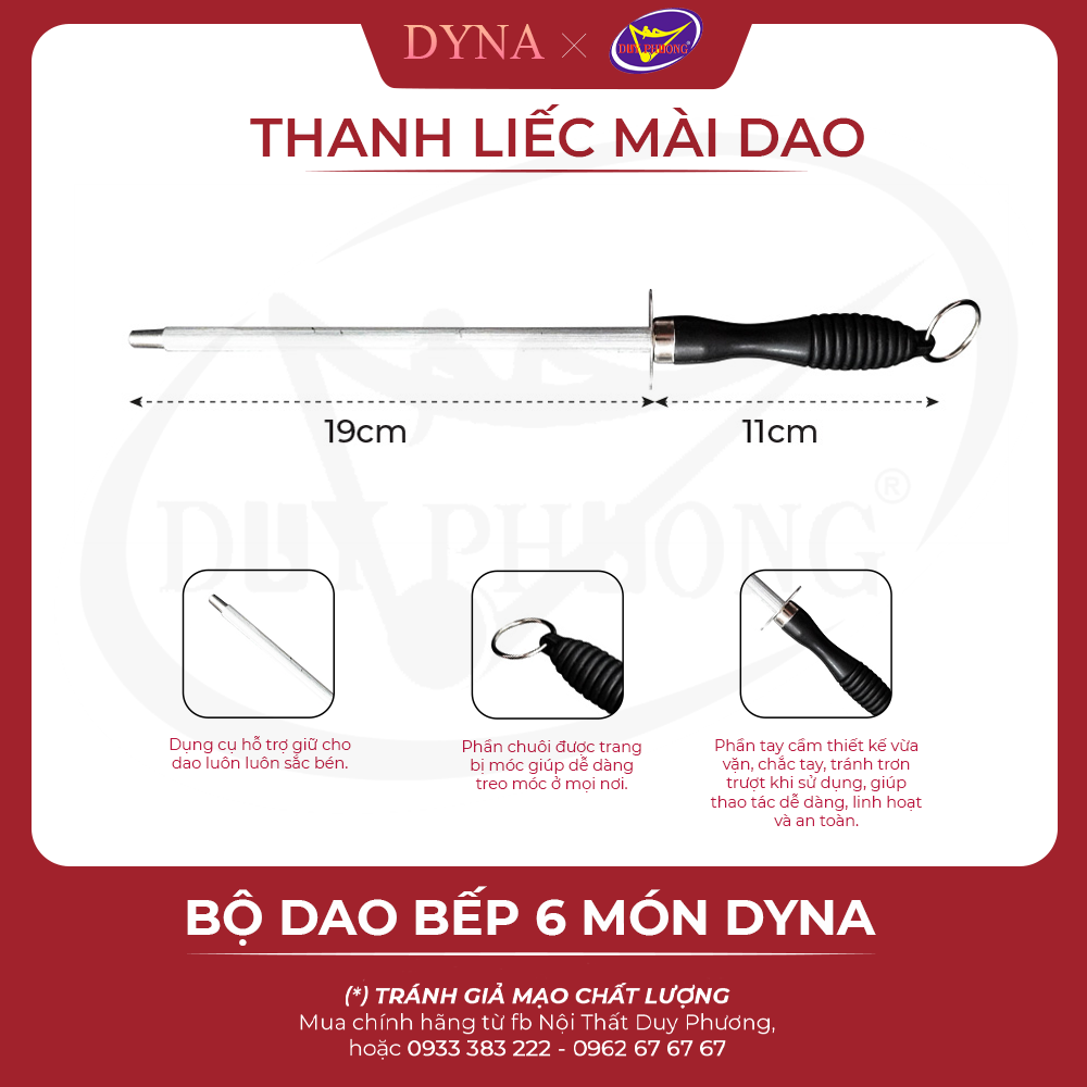 Thanh liếc mài dao 30cm