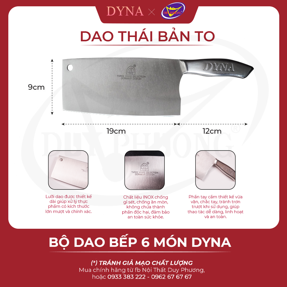 Dao bản to dài 30cm